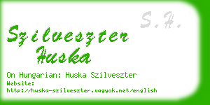 szilveszter huska business card
